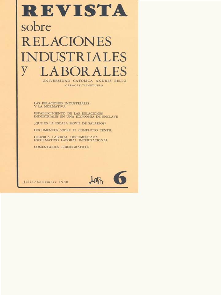 					Ver Núm. 6 (1980): Revista sobre Relaciones Industriales y Laborales
				