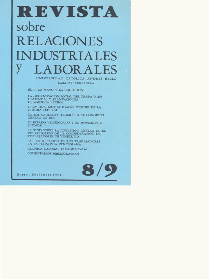 					Ver Núm. 8/9 (1981): Revista sobre Relaciones Industriales y Laborales
				