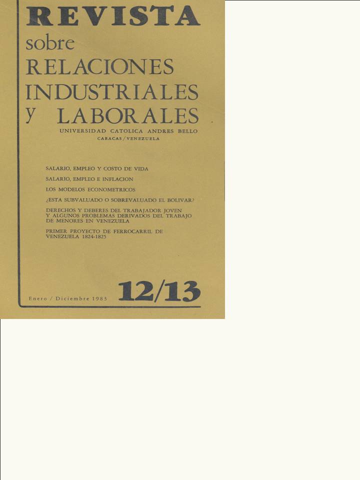 					Ver Núm. 12/13 (1983): Revista sobre Relaciones Industriales y Laborales
				