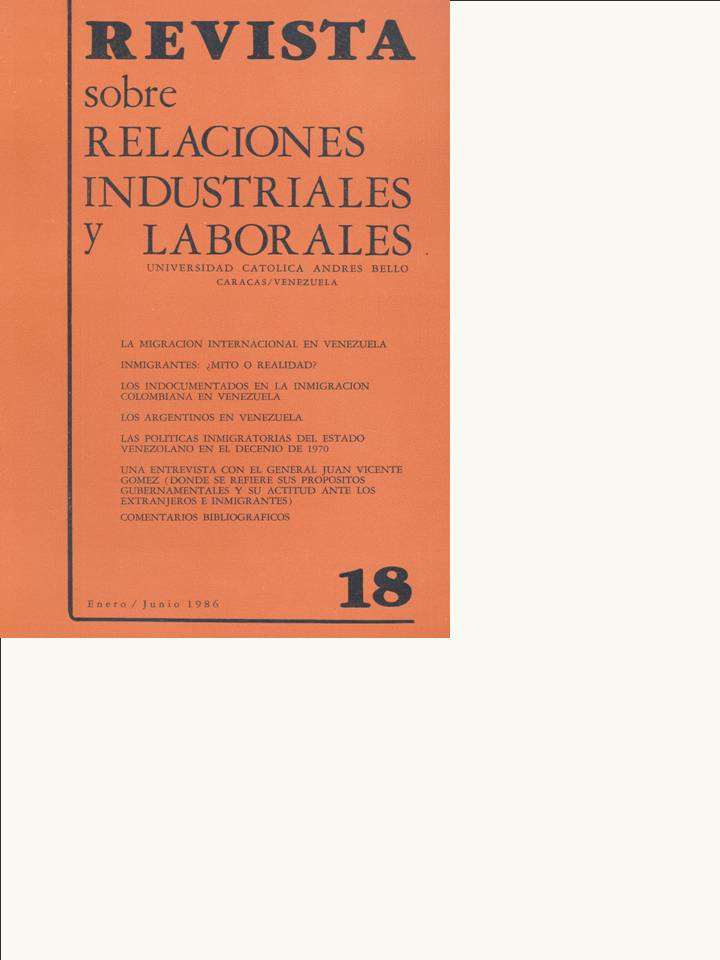 					Ver Núm. 18 (1986): Revista sobre Relaciones Industriales y Laborales
				