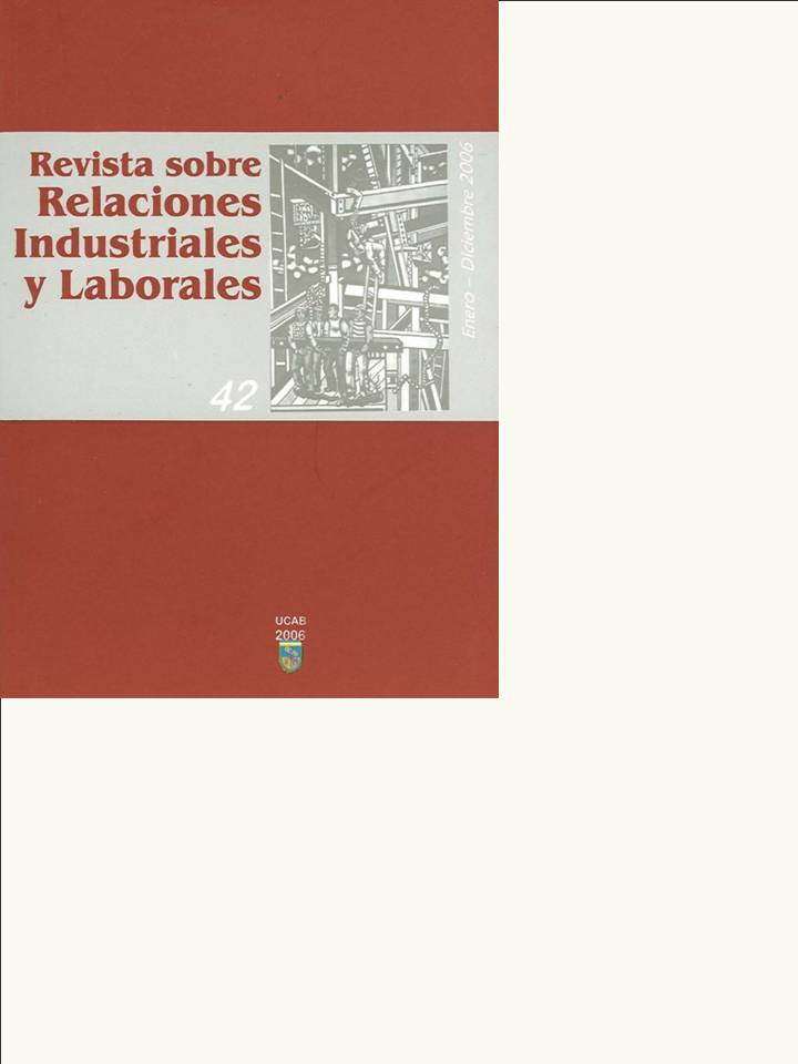 					Ver Núm. 42 (2006): Revista sobre Relaciones Industriales y Laborales
				