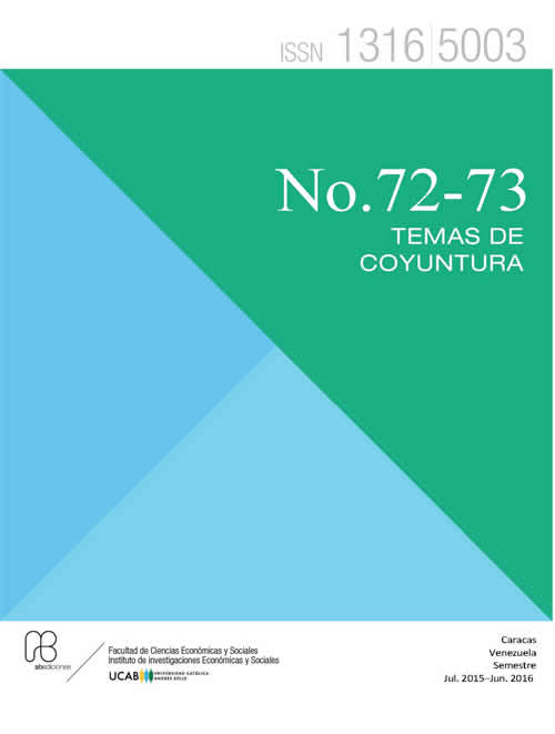 					Ver Núm. 72-73 (2016): Temas de Coyuntura
				