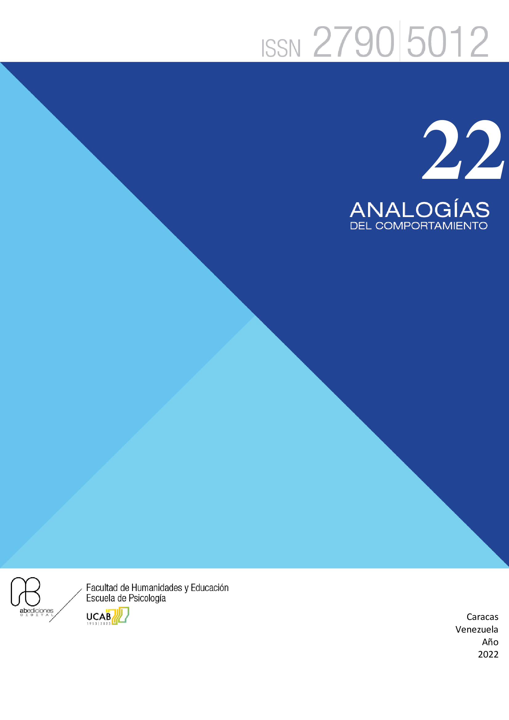 					Ver Núm. 22 (2022): Analogías del Comportamiento. N. 22 año 2022
				