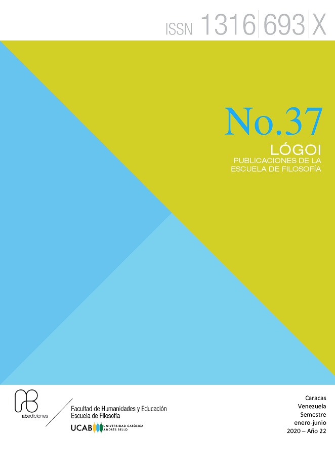 					Ver Núm. 37 (2020): Núm. 37 (2020) enero-junio 2020. Lógoi. Revista de Filosofía
				